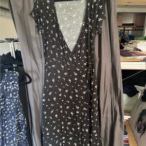 Hollister Gray Floral Dress